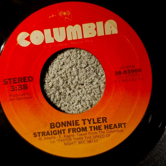Bonnie Tyler 45 - "Straight from the Heart" - Picture 1 of 2
